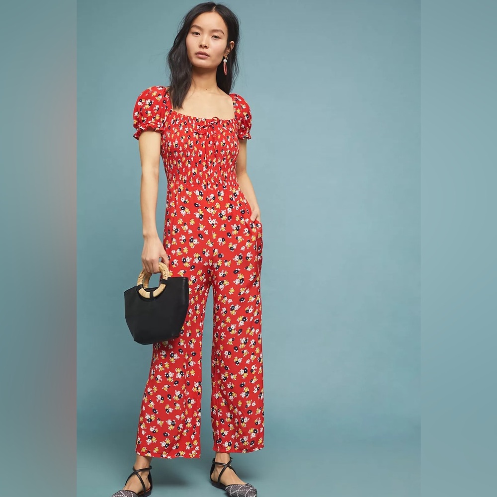 Faithful the Brand Della Jumpsuit in red